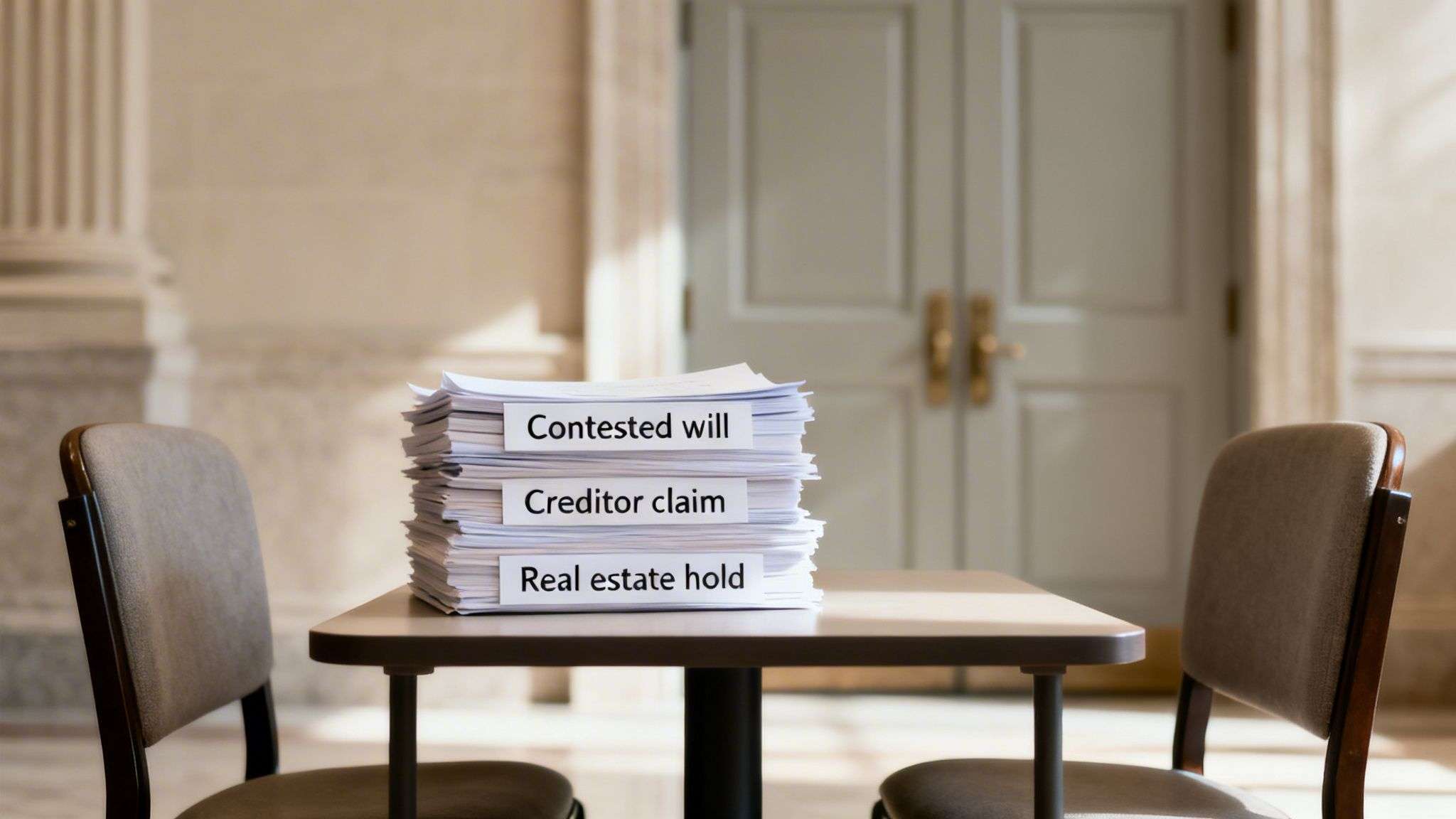 how long does probate take in california probate documents How Long Does Probate Take in California? An Essential Guide Let's get straight to it. When clients ask me how long probate takes in California, I give them the honest answer: expect it to take between 9 and 18 months for a relatively simple estate. And honestly, it’s not uncommon for that timeline to stretch to 24 months or even longer. Stack of legal documents about contested will, creditor claims, and real estate hold in a formal setting.