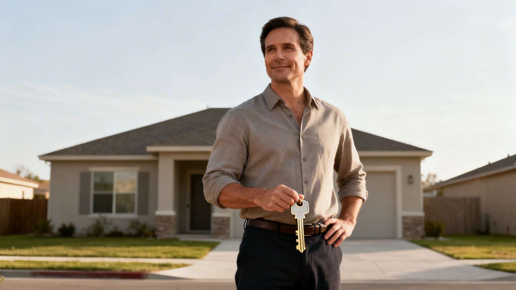 tenancy by severalty house key Understanding Tenancy by Severalty in California Real Estate Imagine owning a property with absolutely no strings attached—that’s the core idea behind tenancy by severalty. It’s the simplest, most straightforward way to hold title to real estate, where one person or one legal entity has complete, "severed" ownership and total control. Smiling man proudly holds a new house key in front of his modern home.