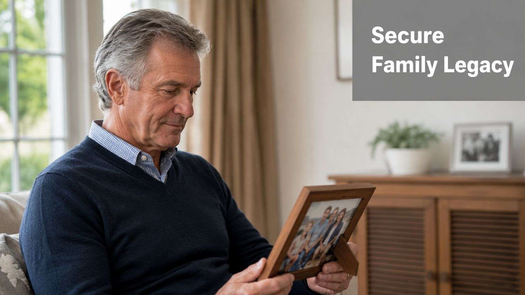 what is a revocable living trust senior family photo What Is a Revocable Living Trust: 2026 Guide A revocable living trust is a legal tool that holds your assets for your benefit during your lifetime and passes them to your heirs after your death, all while avoiding the public probate process for assets properly titled into the trust. The catch is that the trust only works for the assets you move into it, and 52% of revocable trust failures stem from unfunded assets, with home deeds most commonly missed. An elderly man sitting at home looking affectionately at a framed family photo in his hands.
